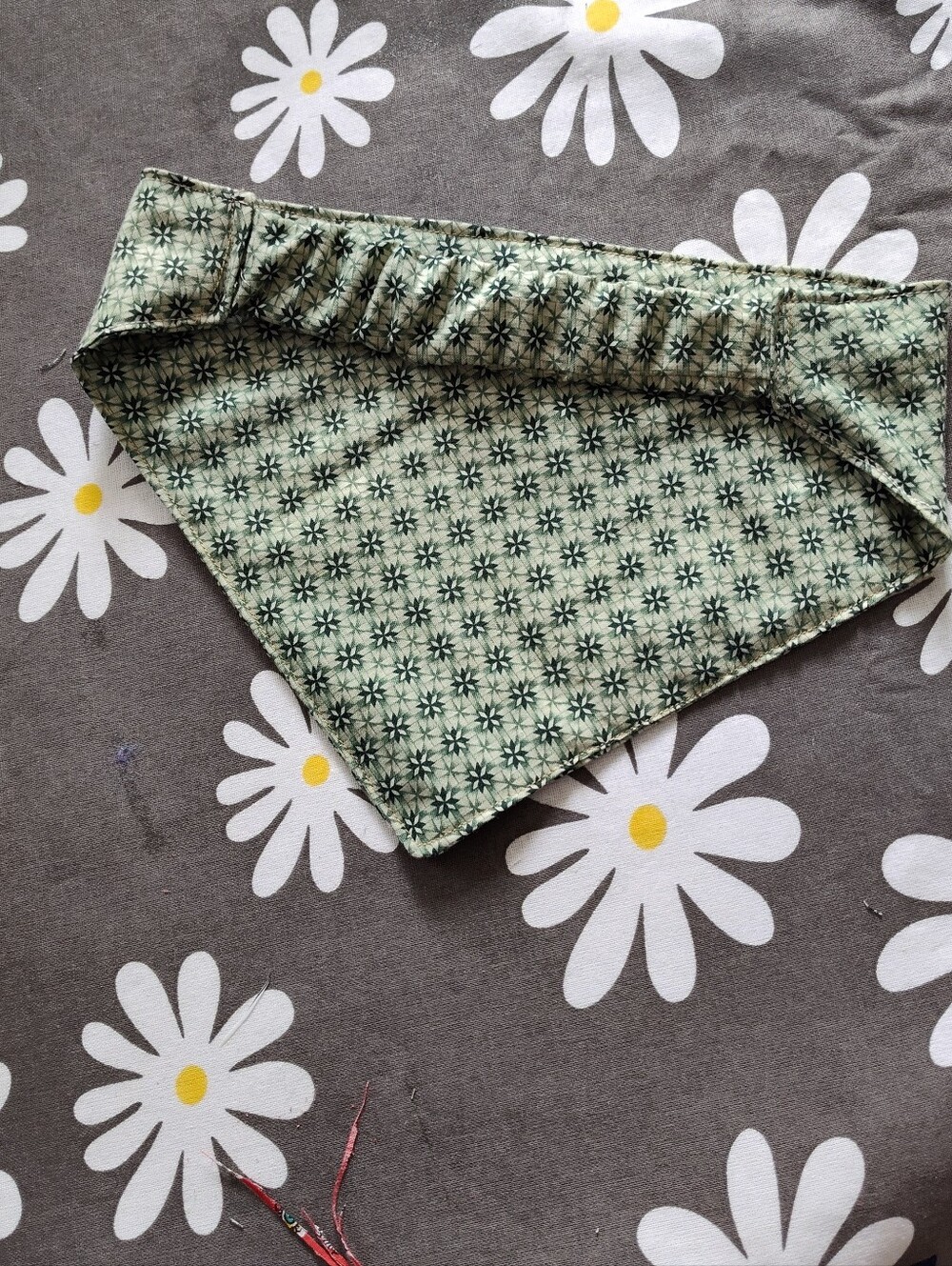Dog Bandana. Handsewn With Elastic To Fit Over Dog's Head. Custom Colors - Picture 6 of 8